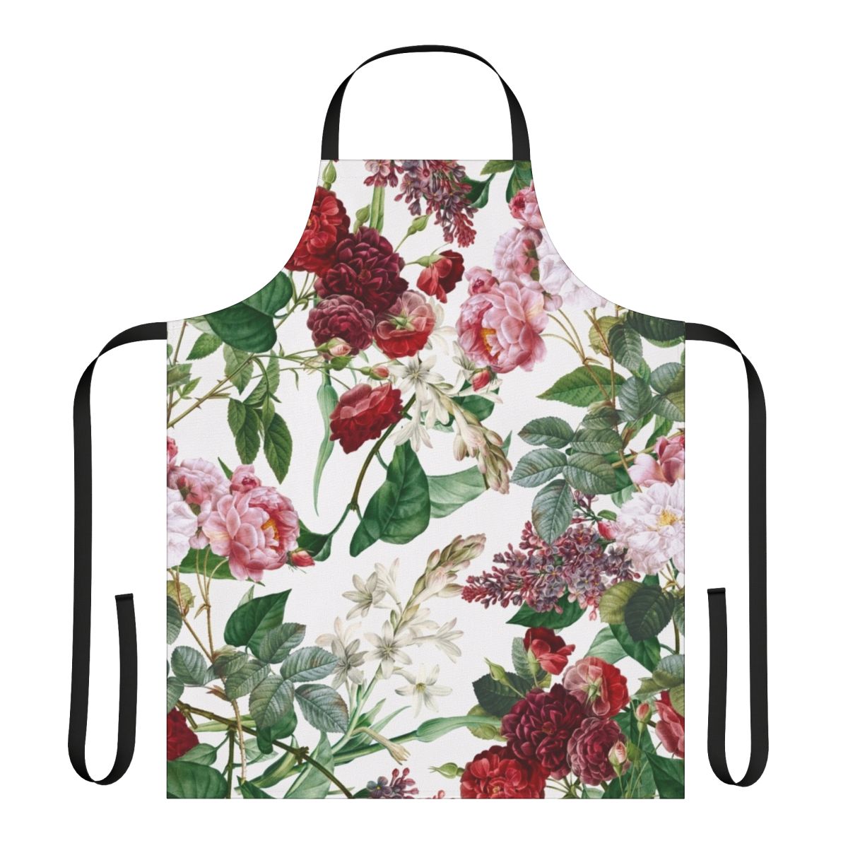 Vibrant Exotic Garden Apron with Floral and Botanical Patterns