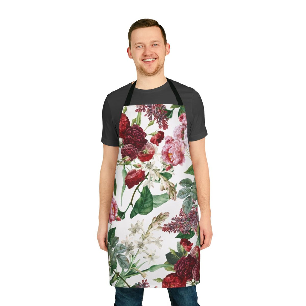 Vibrant Exotic Garden Apron with Floral and Botanical Patterns