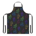 Minimalist green cactus lineart apron, inspired by the Final Fantasy video game series