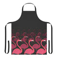 Flamingo-patterned apron with pink and white design