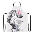Painted garden apron with vibrant floral and botanical design