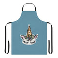 Floral unicorn apron with a spiraling horn and nature-inspired design