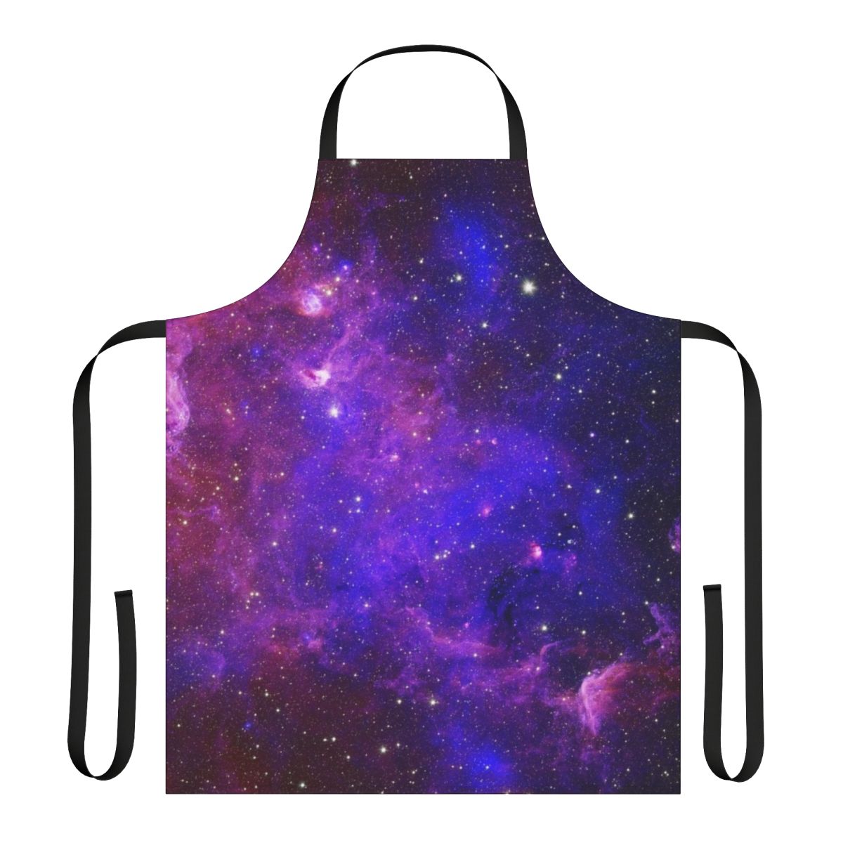 Colorful galaxy-inspired apron with stars and celestial elements