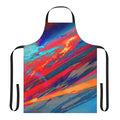 Colorful abstract galaxy-patterned apron