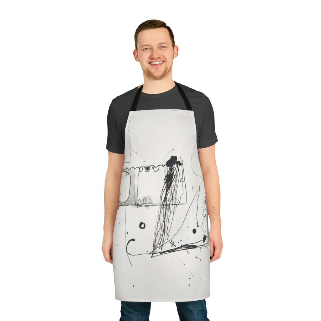 Colorful abstract apron with the artistic style of Gene Davis