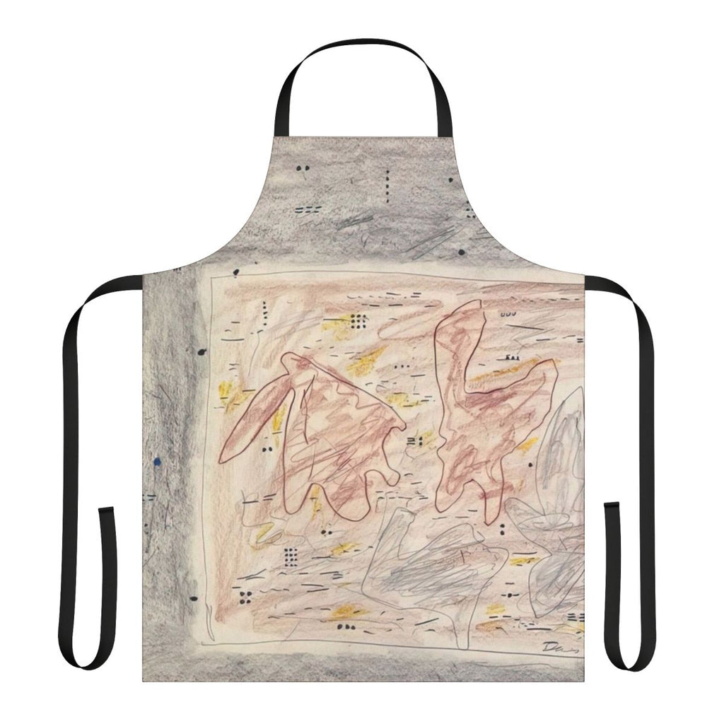 Artwork by Gene Davis inspired colorful abstract design on a cotton kitchen apron