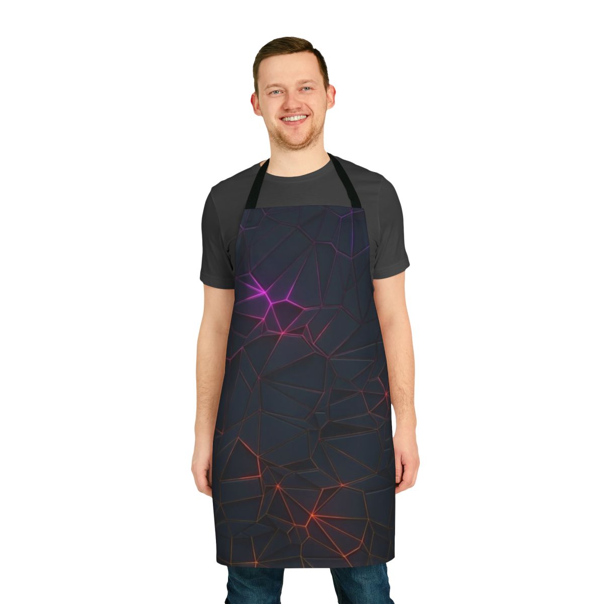 Colorful geometric and abstract pattern on an apron