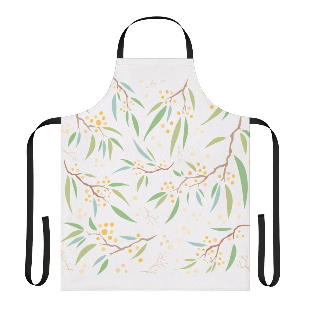 Beautifully patterned golden wattle floral apron