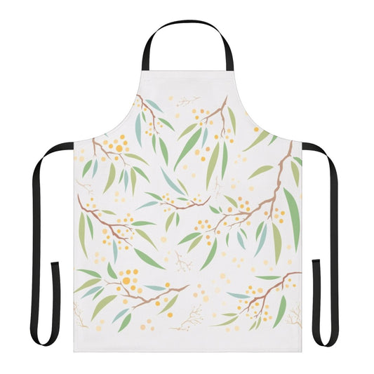Beautifully patterned golden wattle floral apron