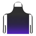 Gradient apron in shades of black, purple, and blue