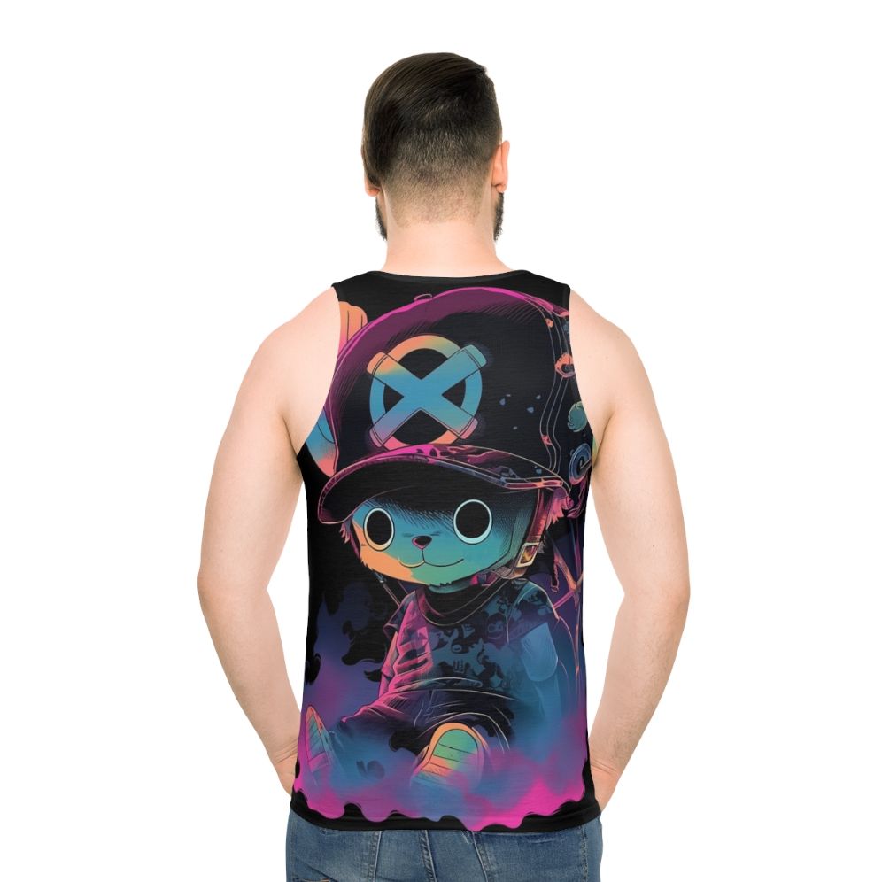 Vibrant graffiti cotton candy style unisex tank top