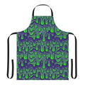 Green slime pattern printed on an adjustable, durable kitchen apron