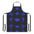 Colorful apron featuring tropical Hawaiian wildlife and patterns