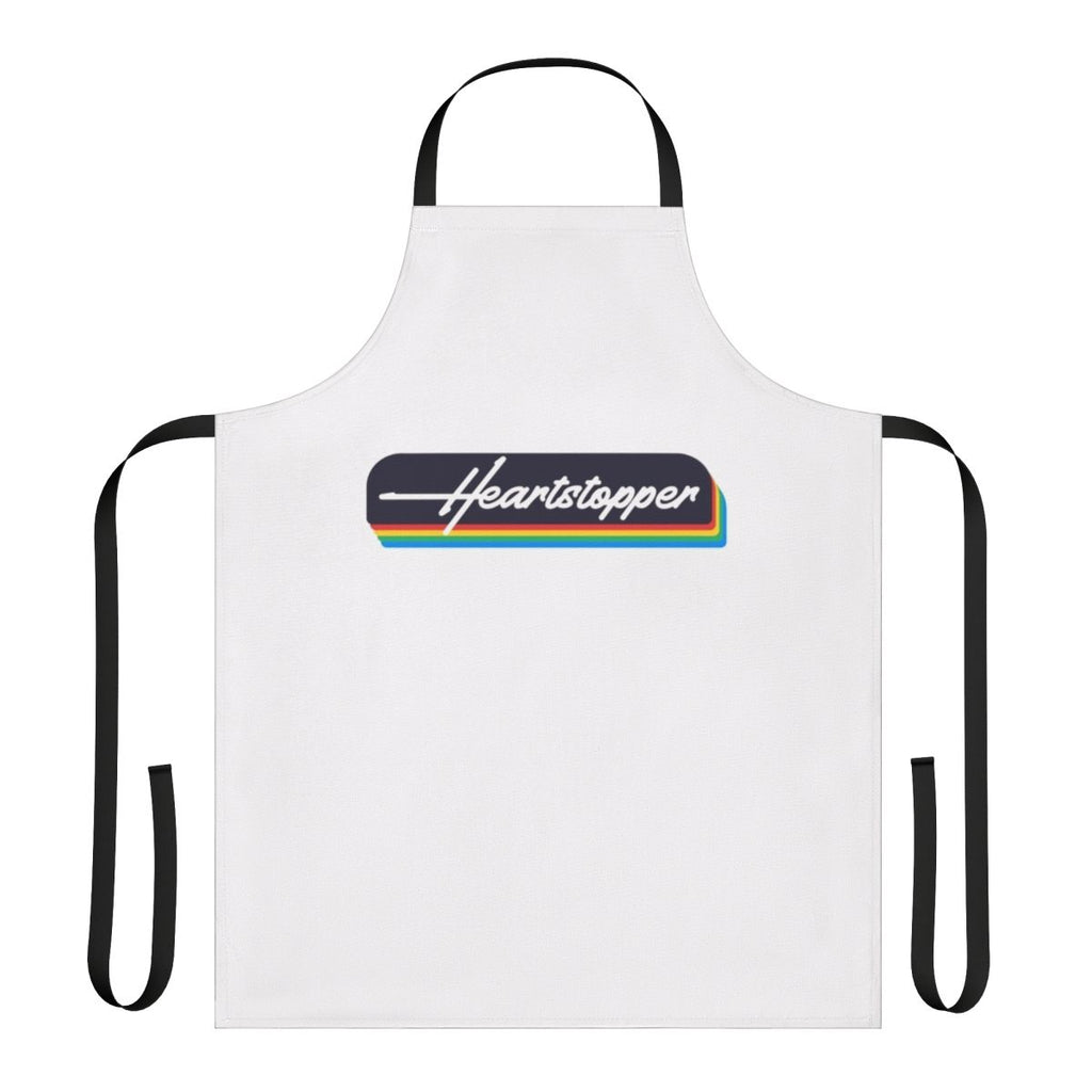Heartstopper-themed pride apron with colorful pattern