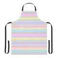 Colorful horizontal rainbow striped apron for the kitchen
