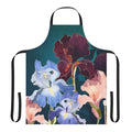 Iris abstract floral pattern on a high-quality apron