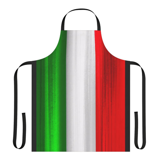 Colorful abstract Italian flag design on an apron