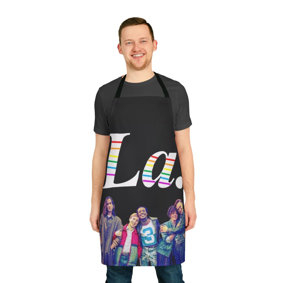 Colorful and vibrant apron featuring the text "It's a Sin" in a stylized design, a perfect accessory for the kitchen or hosting.