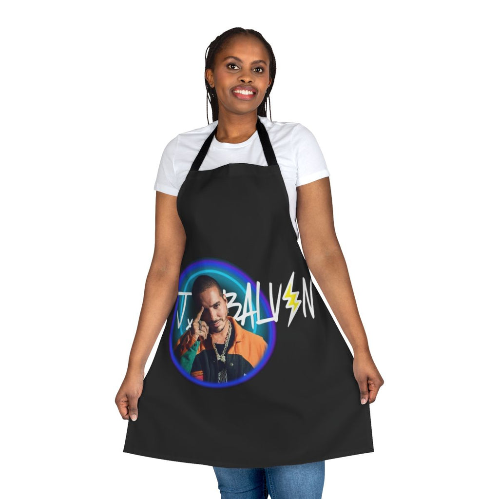 J Balvin-inspired apron featuring a colorful, stylized design