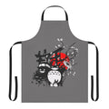 A stylish and colorful apron featuring a striking Japanese-inspired design, perfect for anime enthusiasts.