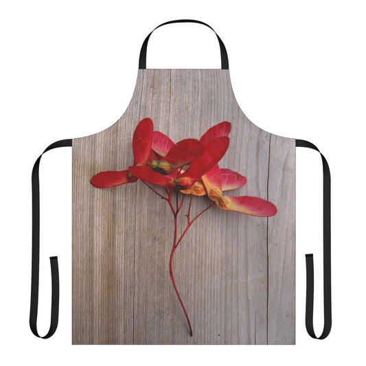Apron adorned with delicate Japanese maple keys