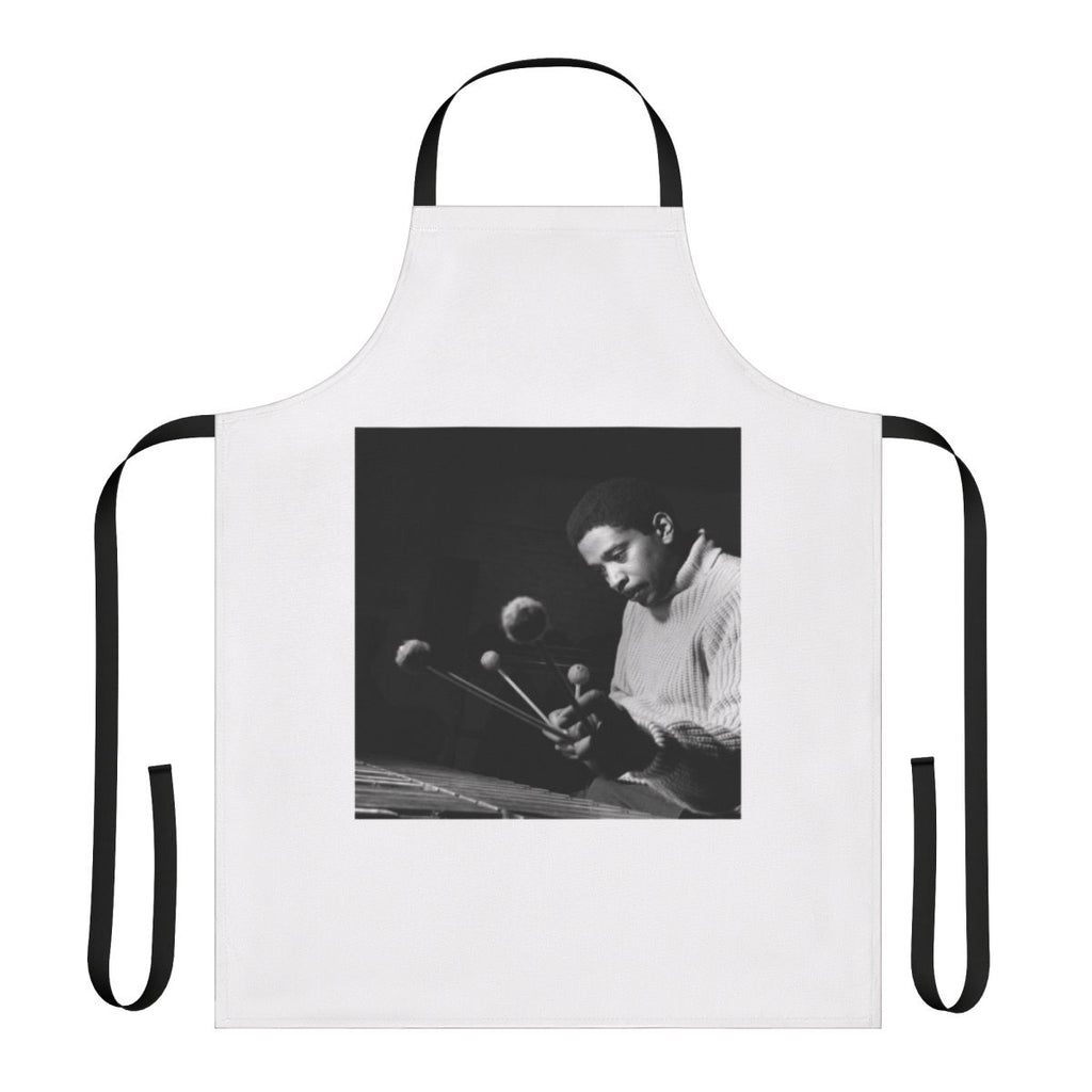 Apron featuring a design inspired by the legendary jazz musician Bobby Hutcherson and his iconic vibraphone playing.