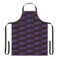 Tie dye apron featuring the iconic Kiss the Band logo in shades of pink and purple