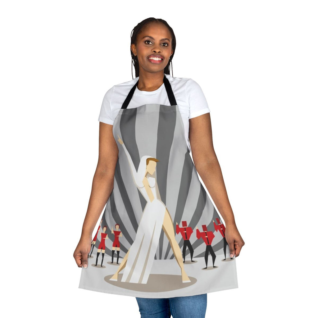 Colorful pop art style apron featuring Kylie Minogue imagery
