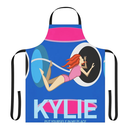 Colorful apron with Kylie Minogue-inspired pop art design