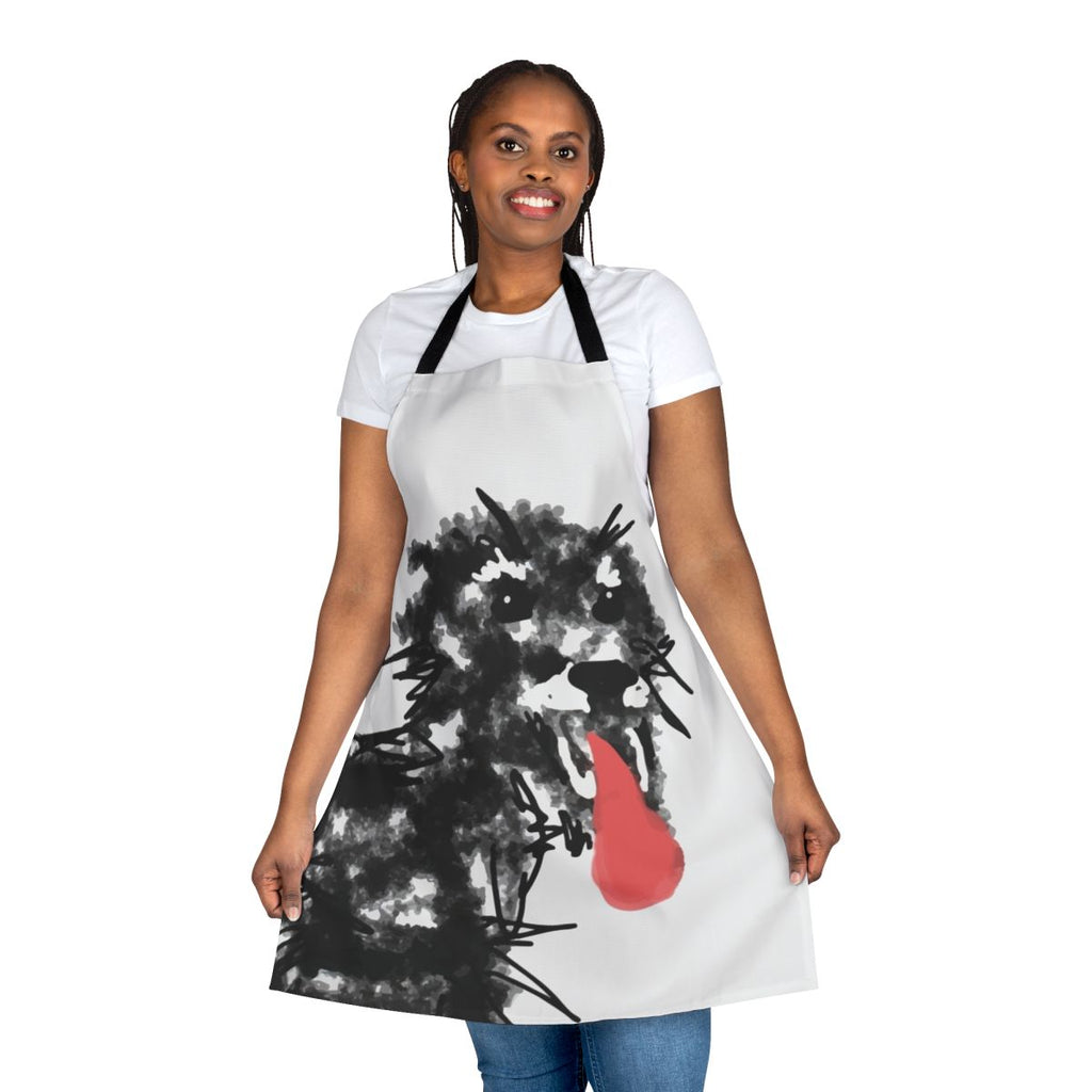 Vibrant apron featuring a large print design of dog breeds like greyhounds, whippets, and salukis with the text "Legs and Lungs"