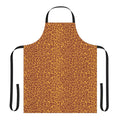A stylish apron featuring vibrant leopard spots in earthy tones, perfect for tropical-inspired home decor.