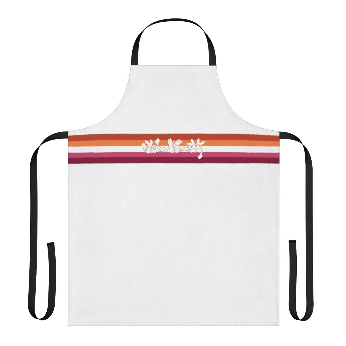 Colorful apron with lesbian pride flag design