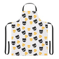 Colorful apron featuring a Grindr-inspired pattern for LGBTQIA+ pride.