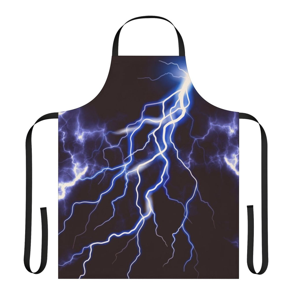Colorful lightning graphic design on a durable, high-quality apron.