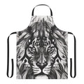 Colorful portrait of a lion on an apron