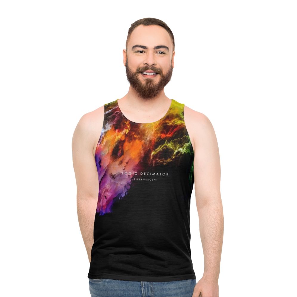 Vibrant logic decimator all over print unisex tank top