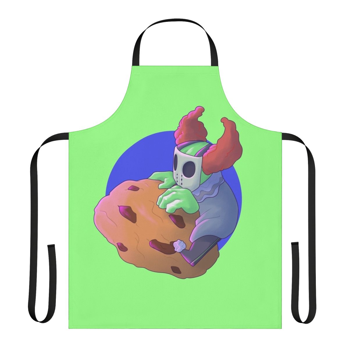 Vibrant apron featuring Tricky the Clown from Madness Combat and Friday Night Funkin'