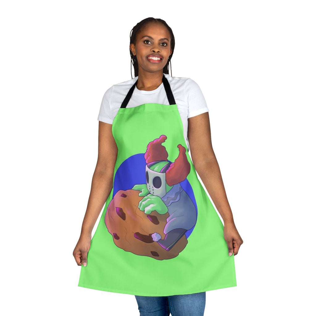 Vibrant apron featuring Tricky the Clown from Madness Combat and Friday Night Funkin'