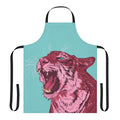 Magenta tiger portrait design printed on a high-quality apron