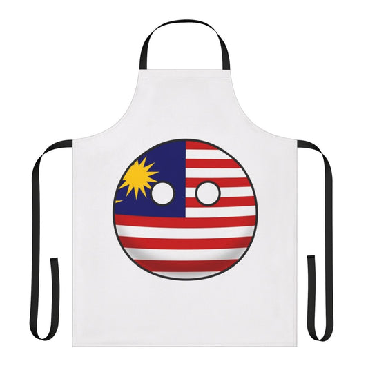 Colorful Malaysian countryball graphic printed on a high-quality apron