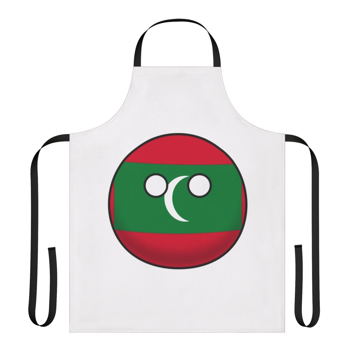 Maldives flag-inspired apron with iconic countryball design
