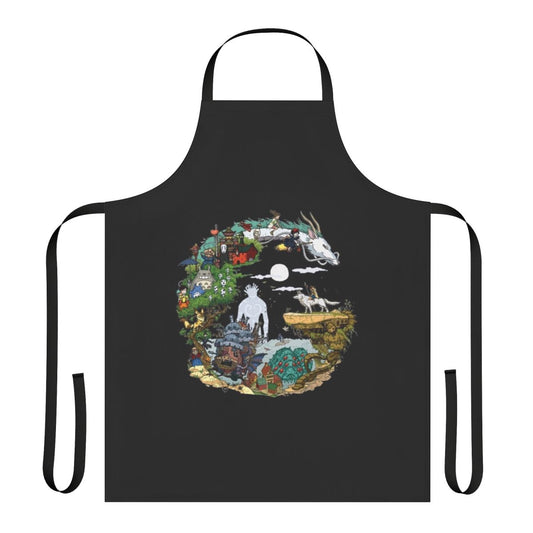 Colorful apron featuring artwork inspired by the Studio Ghibli classic "Nausicaä of the Valley of the Wind"