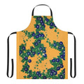 An apron featuring a beautiful morning glory design inspired by the artwork of Suzuki Kiitsu from the Edo period in Japan.