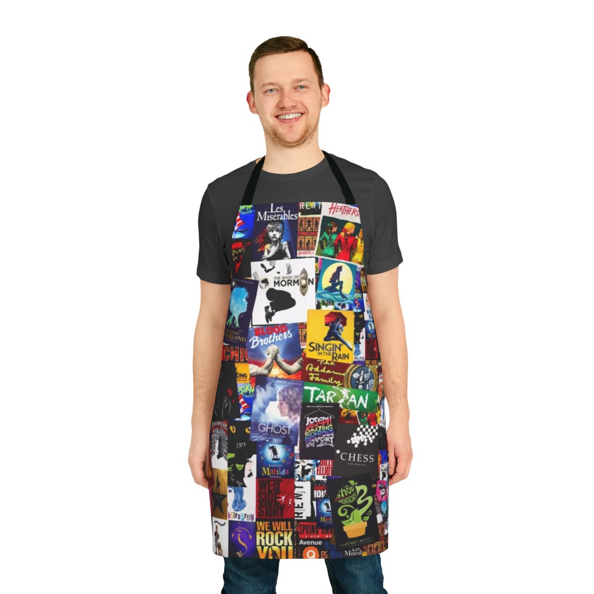 Musicals Collage IV Original Apron with vibrant theatre-inspired design