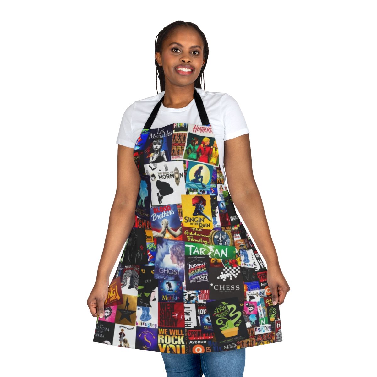 Musicals Collage IV Original Apron with vibrant theatre-inspired design