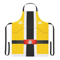 Onisister-themed apron featuring bold yellow and oni designs, perfect for Super Sentai fans