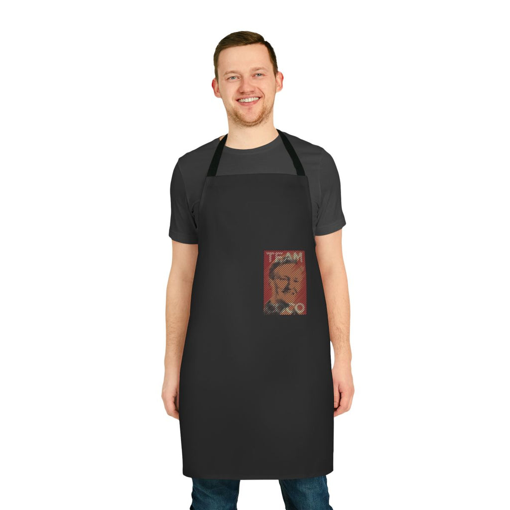 Stylish orange apron with portrait illustration of Conan O'Brien