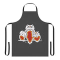 Vibrant, colorful apron featuring a abstract owl design - inspired by legendary animals and nature
