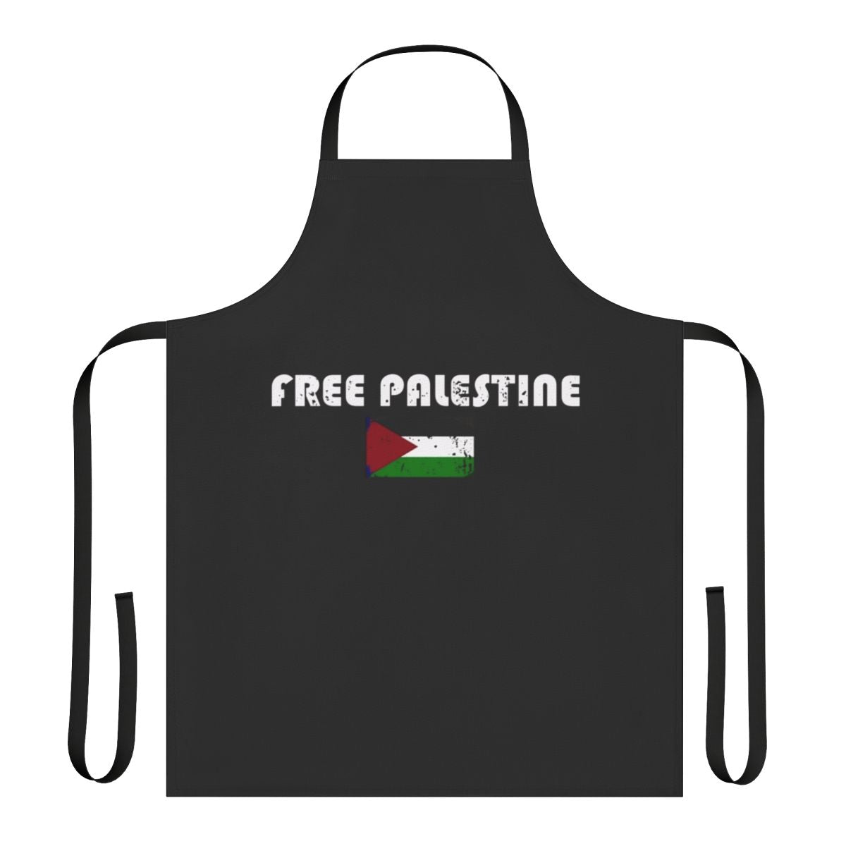 Colorful apron featuring the Palestinian flag and solidarity design