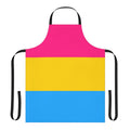 Pansexual pride flag printed on a high-quality apron for the kitchen